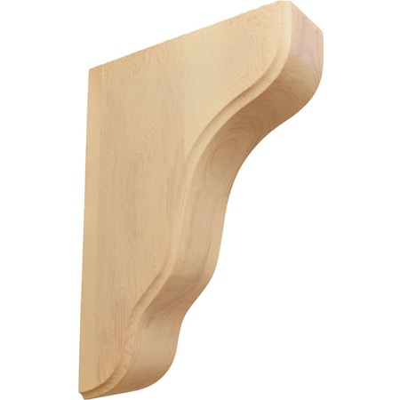 Ekena Millwork 1 3/4"W x 5 1/4"D x 7 1/2"H Plymouth Wood Bracket, Red Oak BKTW02X05X08PLRO